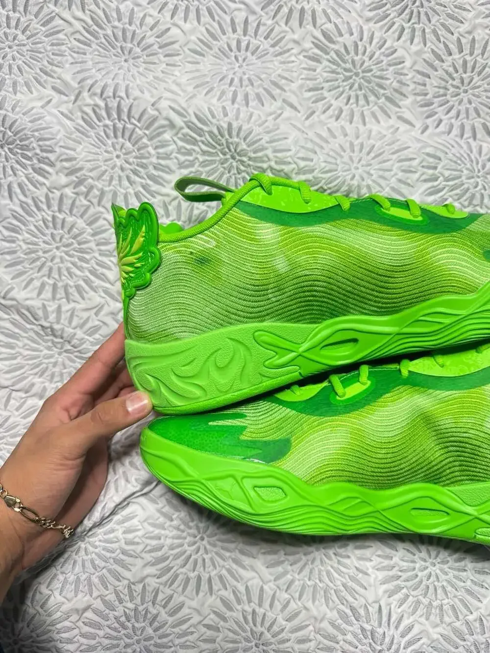 Puma Lamelo Ball MB.04 Team Green Glare Basketball Shoes Sneaker Men’s 14